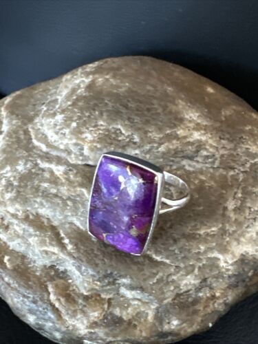 Southwestern Navajo Purple Mojave Turquoise Ring | Sterling Silver | Sz 10 | 15609