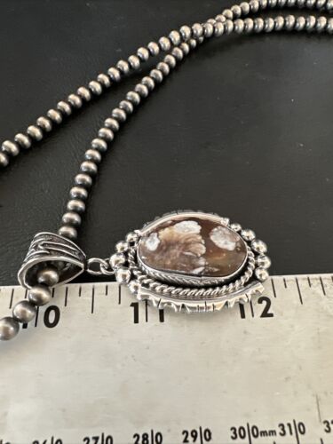 Navajo Wild Horse Necklace Pendant | Sterling Silver | Authentic Native American Handmade | 16754