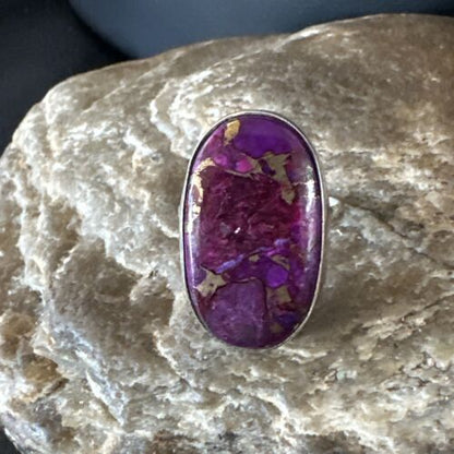 Southwestern Navajo Purple Mojave Turquoise Ring | Sterling Silver | Sz 7 | 15780