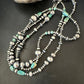 Navajo Pearls Royston Turquoise Necklace | Sterling Silver | Mixed Beads | 48" | 15990