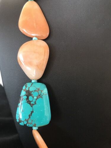 Navajo Spiderweb Turquoise Agate Pendant Necklace | Sterling Silver | 23" | Authentic Native American Handmade | 3112