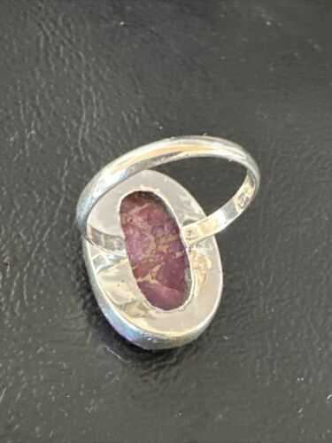 Navajo Purple Mojave Turquoise Ring | Sterling Silver | Sz 8 | Authentic Native American Handmade | 15604