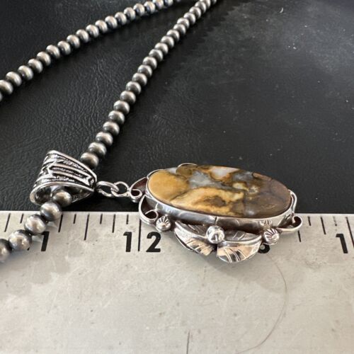 Navajo Wild Horse Necklace Pendant | Sterling Silver | Authentic Native American Handmade | 16982