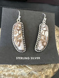 Navajo Wild Horse Turquoise Dangle Earrings | Sterling Silver | Authentic Native American Handmade | 16517
