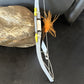 Navajo Multi-Color Leather Bow Car Charm Dangle | 6.5" | Authentic Native American Handmade | 8890