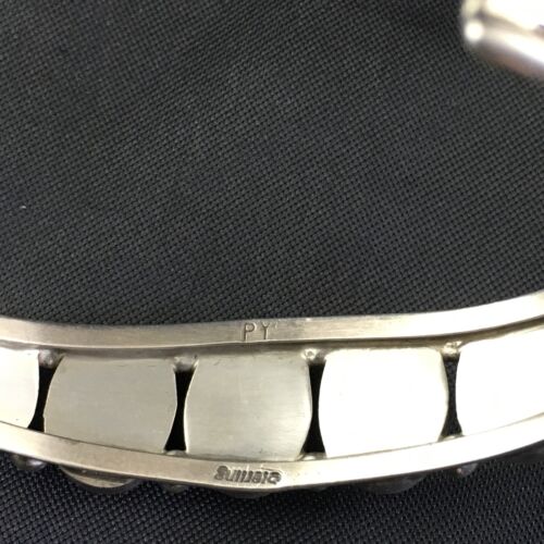 Navajo Sterling Silver Bracelet | Kingman Turquoise | Multi-Stone 7-Stone | Authentic Native American Handmade