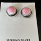 Navajo Sterling Silver Pink Conch Shell Cluster Earrings | Handmade | 16154