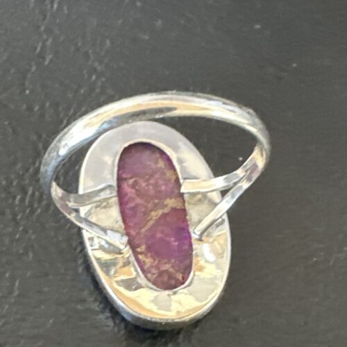 Southwestern Navajo Purple Mojave Turquoise Ring | Sterling Silver | Sz 10 | 15777