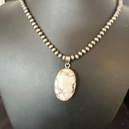 Navajo Wild Horse Necklace Pendant | Sterling Silver | Authentic Native American Handmade | 15721