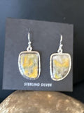 Navajo Bumblebee Jasper Earrings | Sterling Silver | Authentic Native American Handmade | 15825