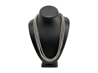 7mm Sterling Silver Navajo Pearls | Authentic Native American Handmade Necklace | Length 14"-96"