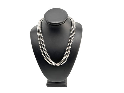 7mm Sterling Silver Navajo Pearls | Authentic Native American Handmade Necklace | Length 14"-96"
