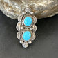 Navajo Blue Kingman Turquoise Cluster Ring | Authentic Native American Sterling Silver | Multi-Stone | Sz 8.5 | 15892