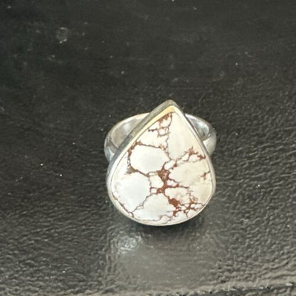 Men's and Women's Wild Horse Turquoise Navajo Ring | Sterling Silver | Sz 6.5 | 17282