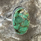 Navajo Green Mojave Turquoise Ring | Sterling Silver | Sz 8 | Authentic Native American Handmade | 15589