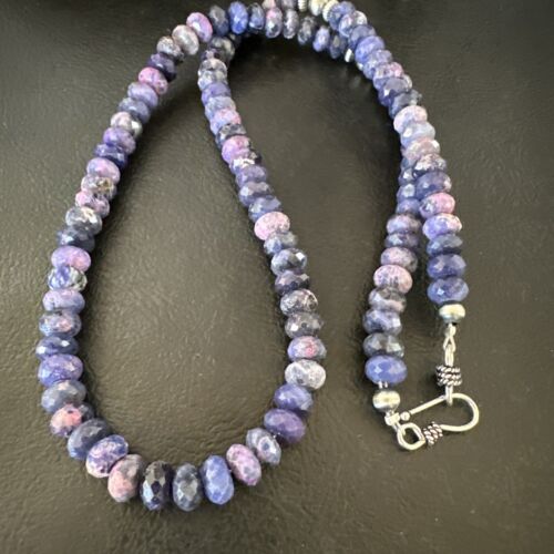Navajo Rare Faceted Purple Sugilite Bead Necklace | Sterling Silver | 20" | Authentic Native American Handmade | 16452