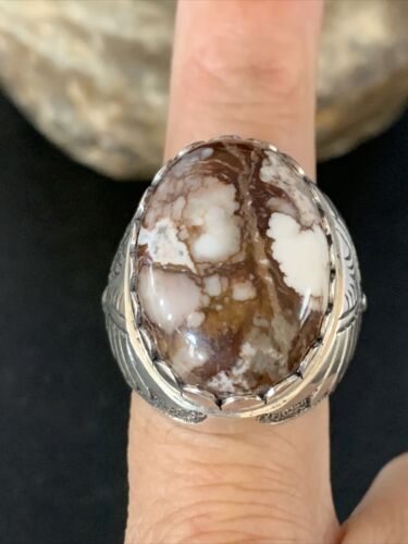 Southwestern Men's Wild Horse Turquoise Ring | Sterling Silver | Sz 8.5 | 13774