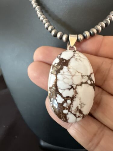 Navajo Wild Horse Necklace Pendant | Sterling Silver | Authentic Native American Handmade | 15729