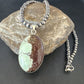 Navajo Green Gaspeite Pendant Necklace | Sterling Silver | Authentic Native American Handmade | 15480