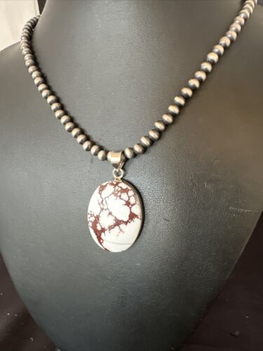 Navajo Wild Horse Necklace Pendant | Sterling Silver | Authentic Native American Handmade | 15731