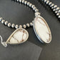 Navajo Wild Horse Necklace Pendant and Earrings Set | Sterling Silver | Authentic Native American Handmade | 15739