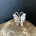 Navajo Sterling Silver Butterfly Ring | Sz 7 | Authentic Native American Handmade | 16976