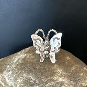 Navajo Sterling Silver Butterfly Ring | Sz 7 | Authentic Native American Handmade | 16976