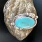 Men's Blue Kingman Turquoise Ring | Navajo Sterling Silver | Sz 10.5 | Authentic Native American Handmade | 15665