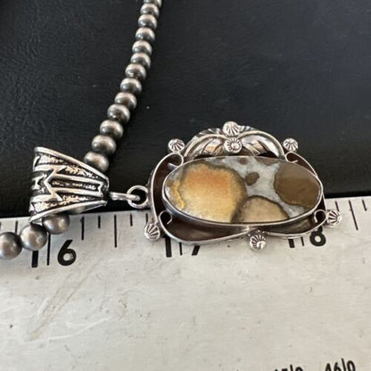 Navajo Wild Horse Necklace Pendant | Sterling Silver | Authentic Native American Handmade | 16941 - Masha USA