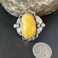 Navajo Yellow Bumble Bee Jasper Ring | Sterling Silver | Sz 9 | Authentic Native American Handmade | 14942