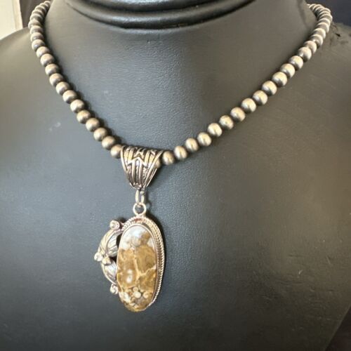 Navajo Wild Horse Necklace Pendant | Sterling Silver | Authentic Native American Handmade | 16984