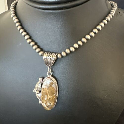 Navajo Wild Horse Necklace Pendant | Sterling Silver | Authentic Native American Handmade | 16984