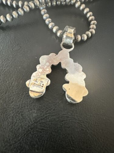 Navajo Spiny Oyster Naja Pendant Necklace | Sterling Silver | 20" | Authentic Native American Handmade | 15755