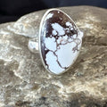 Men's & Women's Wild Horse Turquoise Ring | Navajo Sterling Silver | Sz 7 | Authentic Native American Handmade | 17287