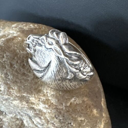 Navajo Horsehead Ring | Sterling Silver | Sz 6 | Authentic Native American Handmade | 15384