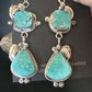 Navajo Blue Kingman Turquoise Dangle Earrings | Sterling Silver | Authentic Native American Handmade | 15185