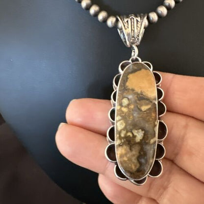 Navajo Wild Horse Necklace Pendant | Sterling Silver | Authentic Native American Handmade | 16989