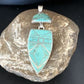 Navajo Sterling Silver Pendant with Gorgeous Blue Turquoise Inlay | Authentic Native American | 3.25" | 15178