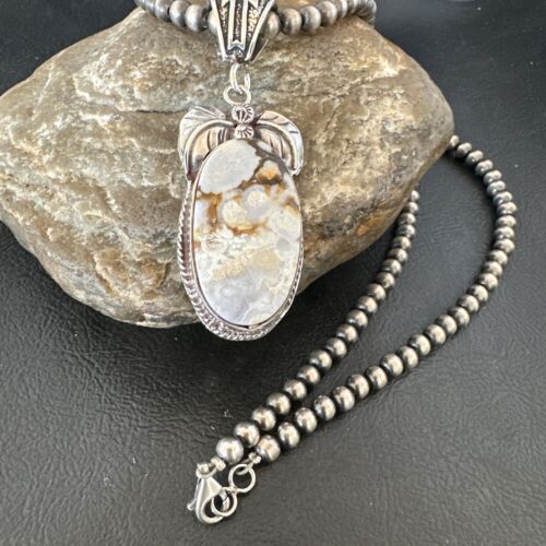 Navajo Wild Horse Necklace Pendant | Sterling Silver | Authentic Native American Handmade | 16942