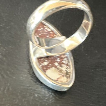 Women's Wild Horse Turquoise Ring | Navajo Sterling Silver | Sz 7 Adjustable | Authentic Native American Handmade | 15550
