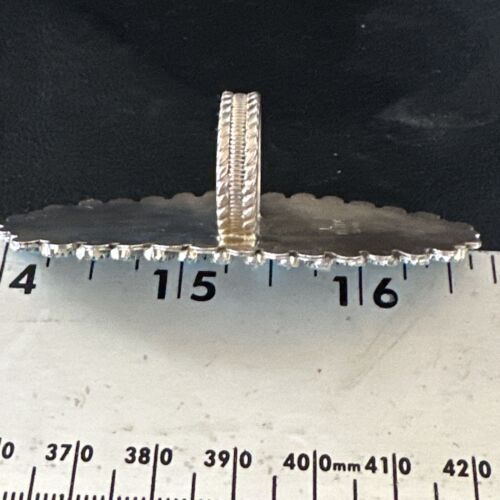 Zuni Blue Turquoise Needle Point Ring | Authentic Native American Sterling Silver | Multi-Stone | Sz 7 | 15061