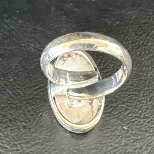 Men's and Women's Wild Horse Turquoise Ring | Navajo Sterling Silver | Sz 8 | Authentic Native American Handmade | 17280