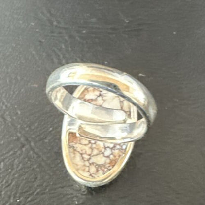 Men's and Women's Wild Horse Turquoise Ring | Navajo Sterling Silver | Sz 7 | 17278