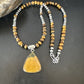 Southwestern Coffee Brown Tiger's Eye Pendant Necklace | Sterling Silver | 15866