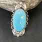 Men's Blue Kingman Turquoise Ring | Navajo Sterling Silver | Sz 9.5 | Authentic Native American Handmade | 15518