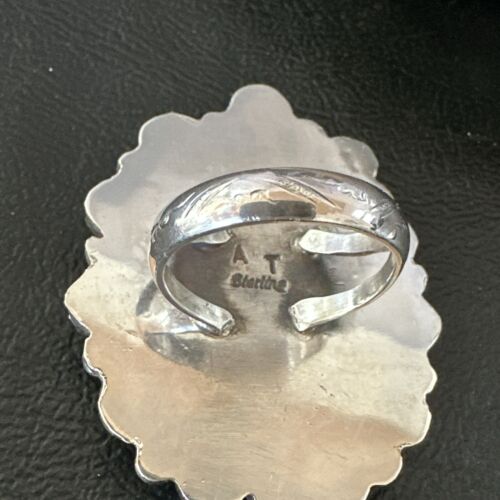 Navajo Cluster Blue Kingman Turquoise Charoite Ring | Authentic Native American Sterling Silver | Multi-Stone | Sz 9 | 17179