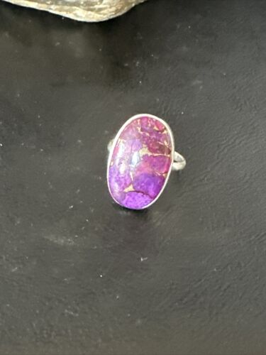 Southwestern Navajo Purple Mojave Turquoise Ring | Sterling Silver | Sz 10 | 15607