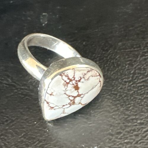 Men's and Women's Wild Horse Turquoise Navajo Ring | Sterling Silver | Sz 6.5 | 17282