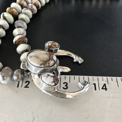 Men's Navajo Wild Horse Naja Necklace Pendant | Sterling Silver | Authentic Native American Handmade | 15276