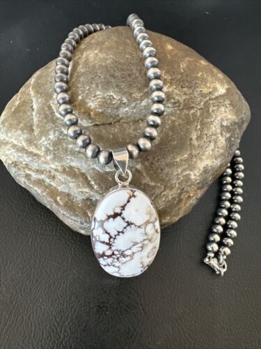 Navajo Wild Horse Necklace Pendant | Sterling Silver | Authentic Native American Handmade | 15735